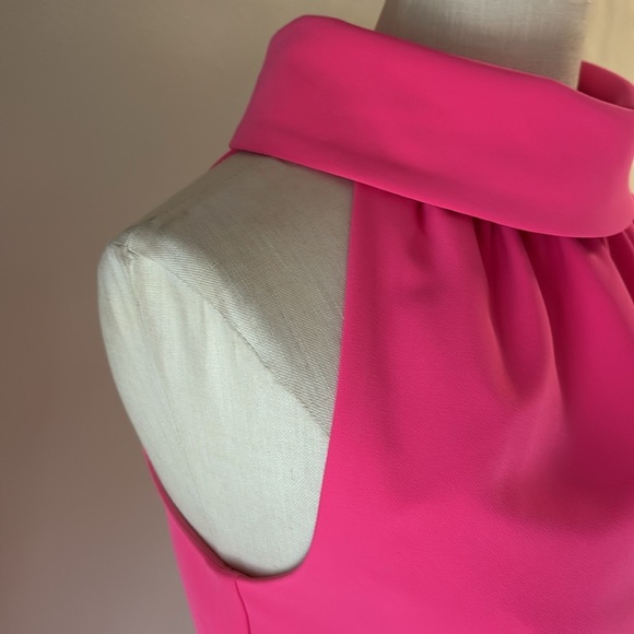 Sail to Sable cowl neck sleeveless bubblegum pink Mini Dress button back XS - Picture 4 of 14